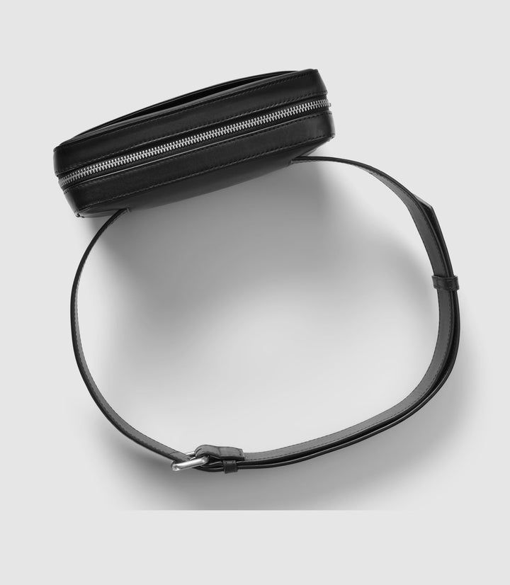 Bauchtasche Leder PALLAS Midnight Black aus echtem Leder von PURE Leather Studio | PURE Leather Studio