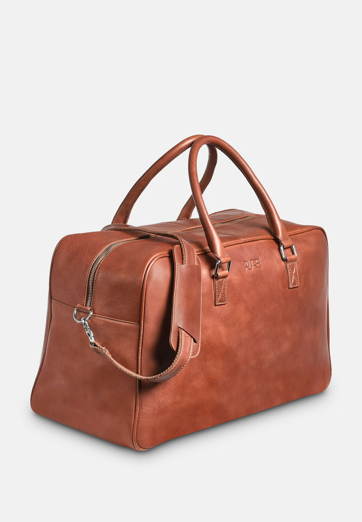 Reisetasche Leder CANOPUS Cognac aus echtem Leder von PURE Leather Studio | PURE Leather Studio