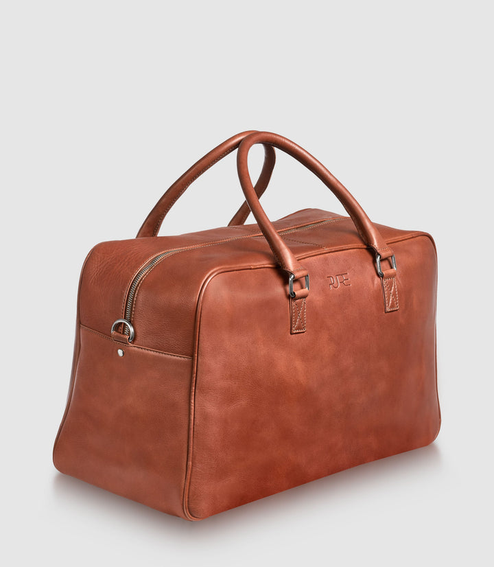 Reisetasche Leder CANOPUS Cognac aus echtem Leder von PURE Leather Studio | PURE Leather Studio