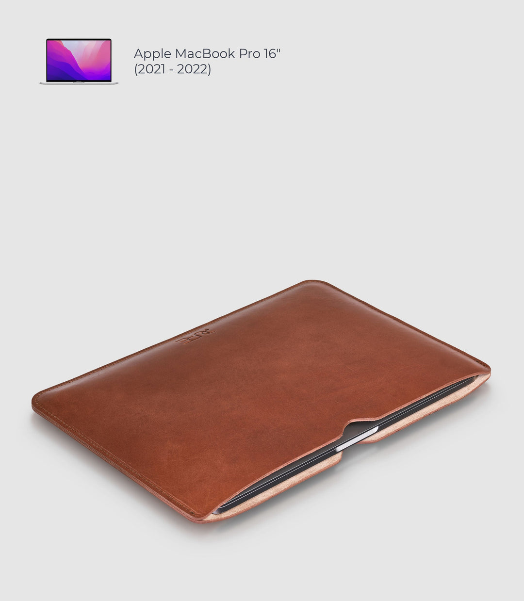 16" MacBook Lederhülle AVIOR Cognac aus echtem Leder von PURE Leather Studio | PURE Leather Studio