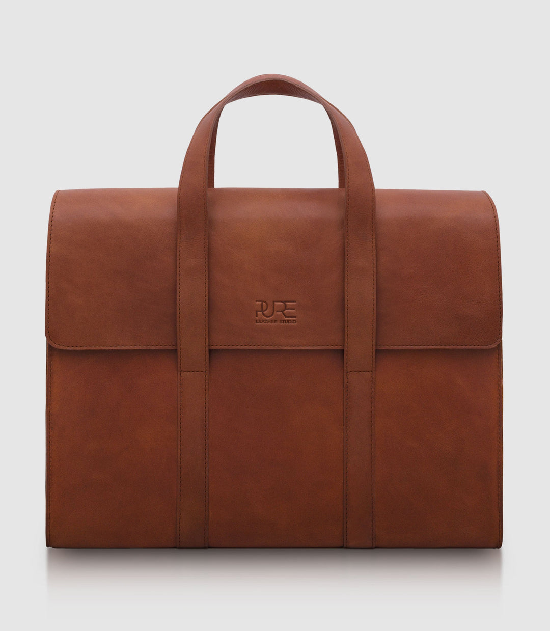 Aktentasche Leder LESATH Cognac aus echtem Leder von PURE Leather Studio | PURE Leather Studio