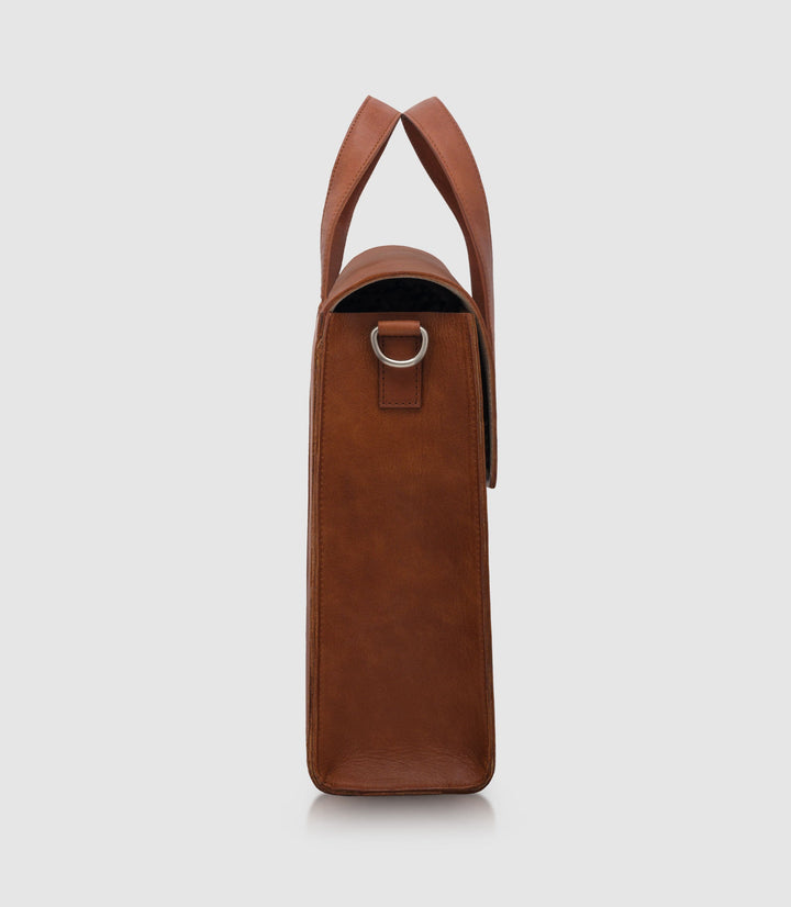 Aktentasche Leder LESATH Cognac aus echtem Leder von PURE Leather Studio | PURE Leather Studio