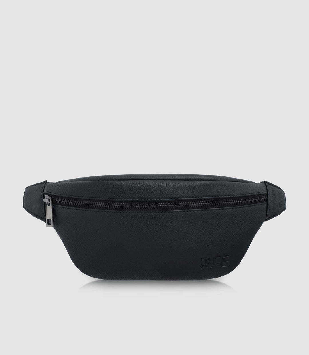 Bauchtasche Leder CAPH Midnight Black aus echtem Leder von PURE Leather Studio | PURE Leather Studio