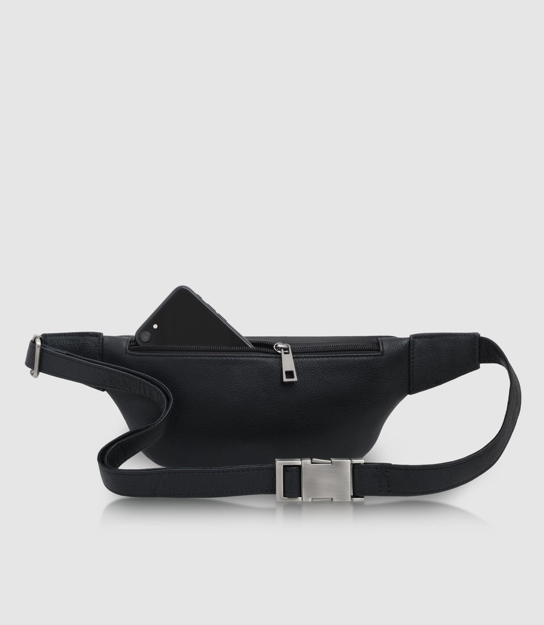 Bauchtasche Leder CAPH Midnight Black aus echtem Leder von PURE Leather Studio | PURE Leather Studio