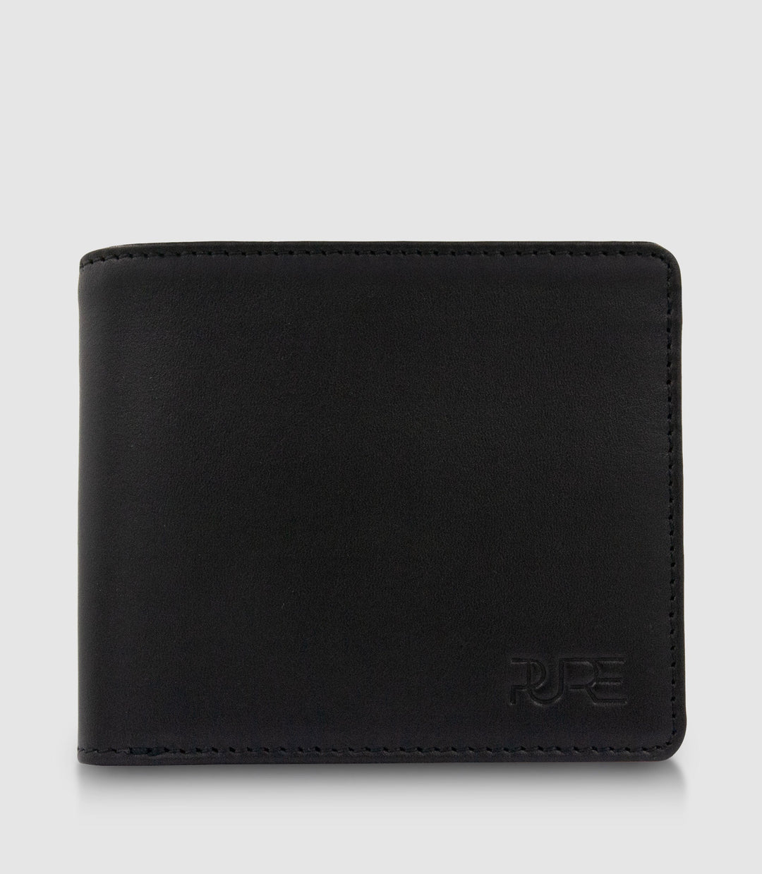 Geldbeutel Leder CASTOR Trifold Midnight Black aus echtem Leder von PURE Leather Studio | PURE Leather Studio