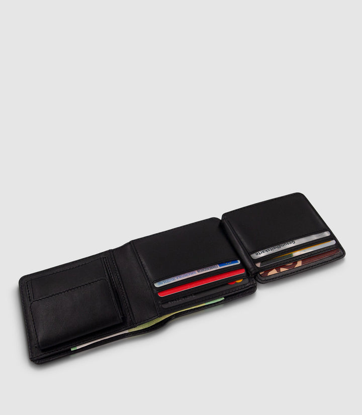 Geldbeutel Leder CASTOR Trifold Midnight Black aus echtem Leder von PURE Leather Studio | PURE Leather Studio