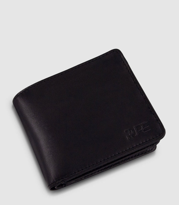 Geldbeutel Leder CASTOR Trifold Midnight Black aus echtem Leder von PURE Leather Studio | PURE Leather Studio