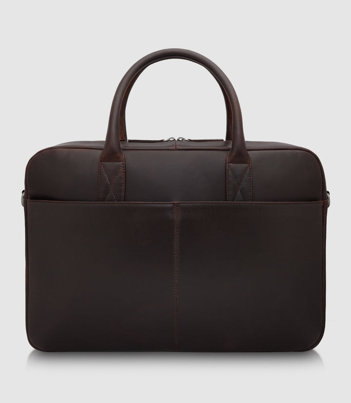 Laptoptasche Leder NAOS Chocolate aus echtem Leder von PURE Leather Studio | PURE Leather Studio