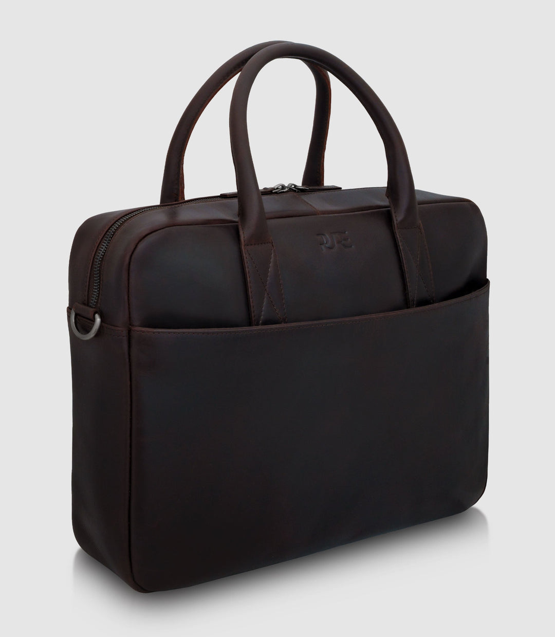 Laptoptasche Leder NAOS Chocolate aus echtem Leder von PURE Leather Studio | PURE Leather Studio