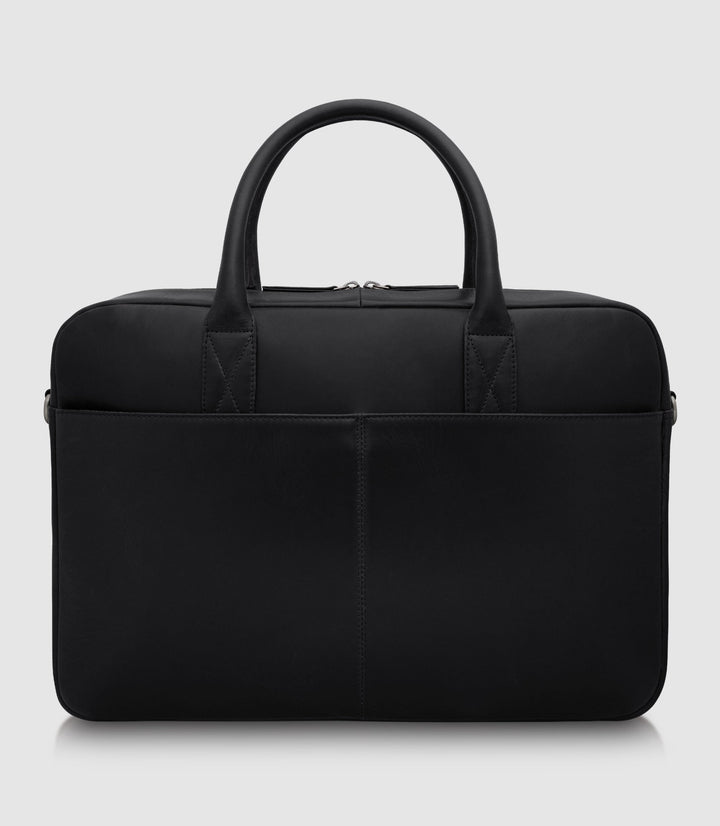 Laptoptasche Leder NAOS Midnight black aus echtem Leder von PURE Leather Studio | PURE Leather Studio