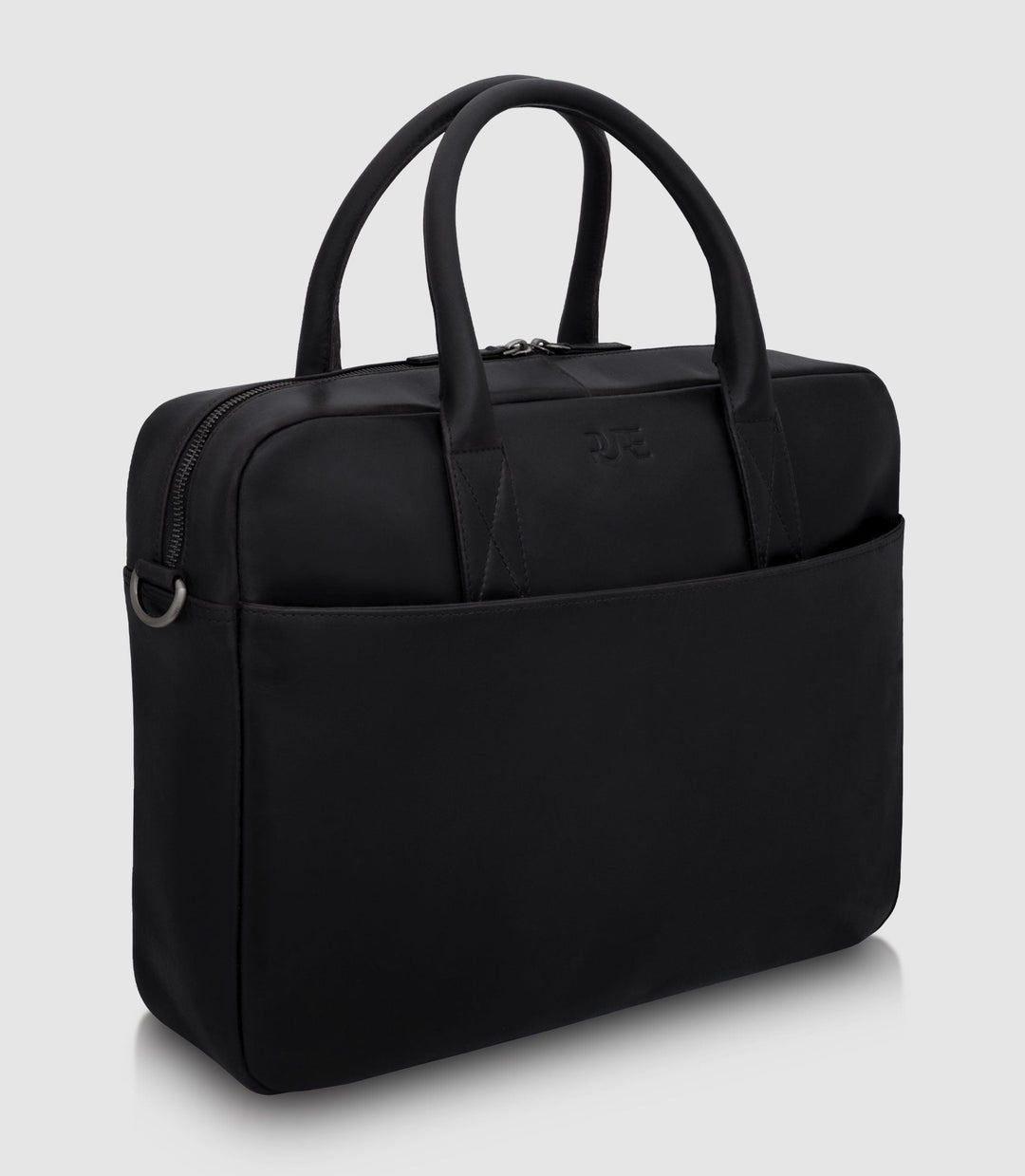 Laptoptasche Leder NAOS Midnight black aus echtem Leder von PURE Leather Studio | PURE Leather Studio