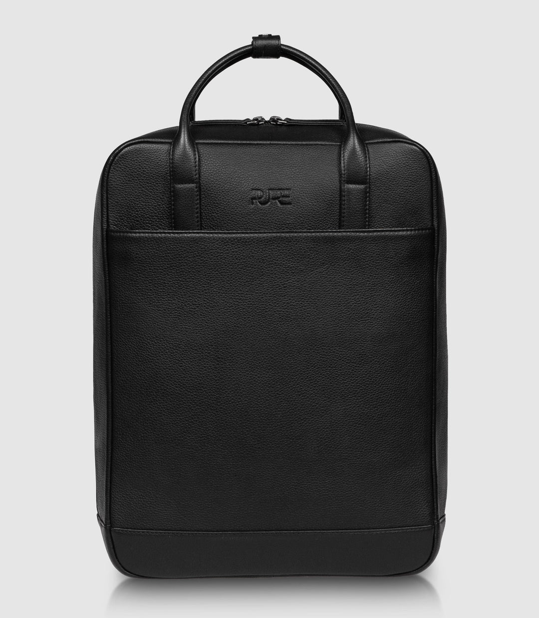 Rucksack Leder VEGA Midnight Black aus echtem Leder von PURE Leather Studio | PURE Leather Studio