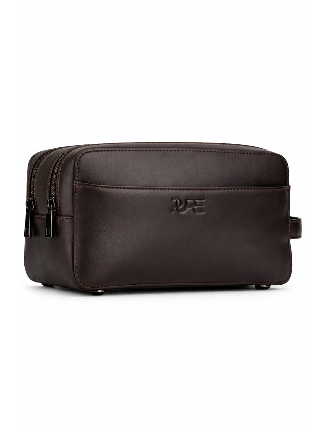 Kulturtasche Leder ATLAS XL Chocolate