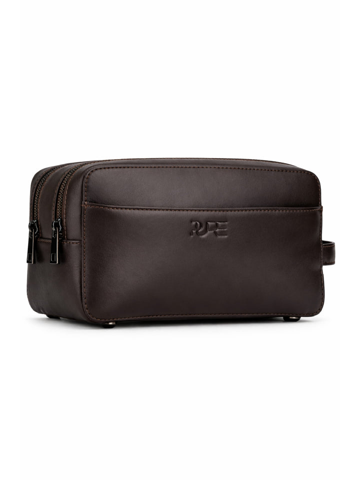 Kulturtasche Leder ATLAS XL Chocolate