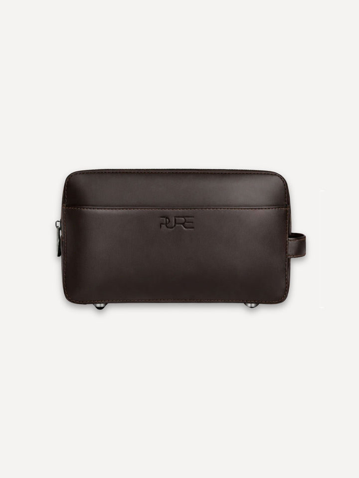 Kulturtasche Leder ATLAS XL Chocolate