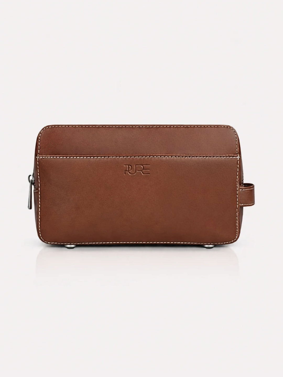 Kulturtasche Leder ATLAS XL Cognac