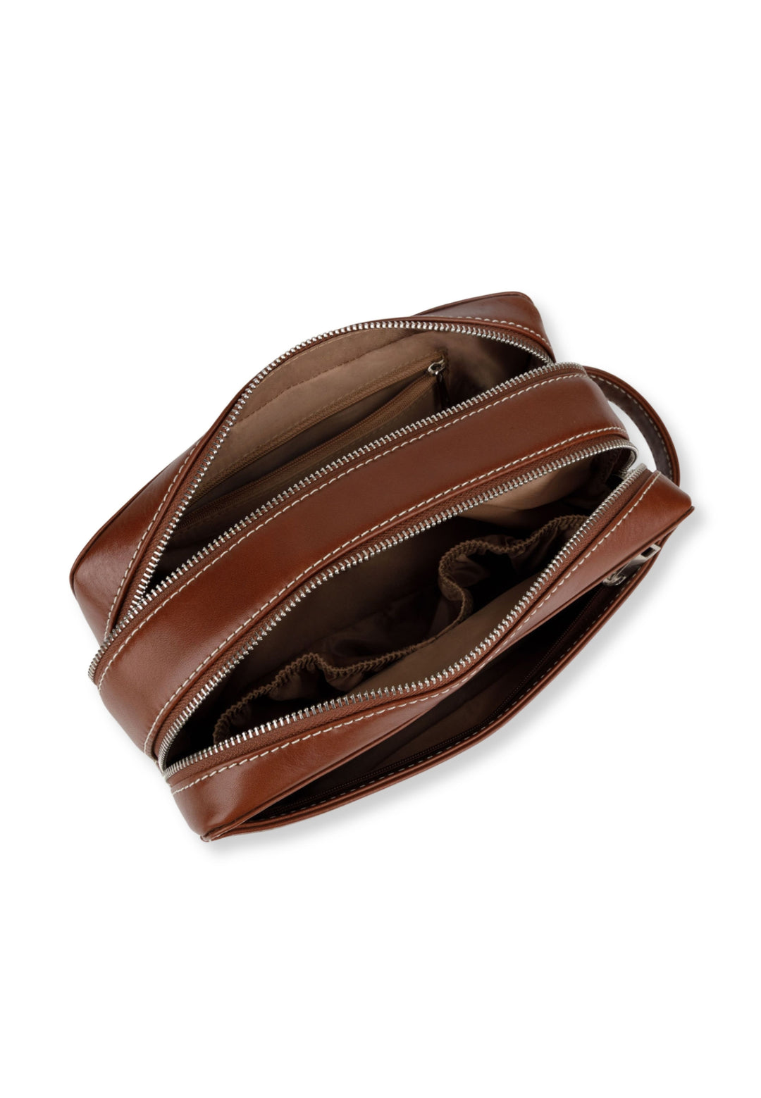 Kulturtasche Leder ATLAS XL Cognac