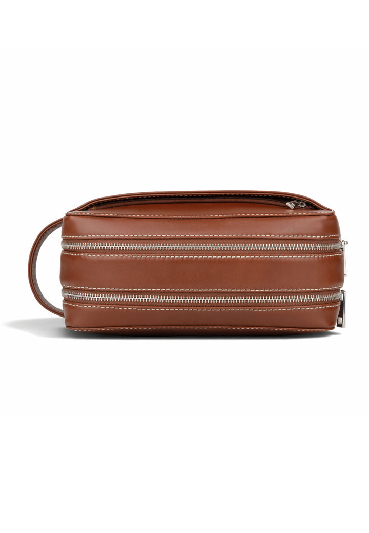 Kulturtasche Leder ATLAS XL Cognac