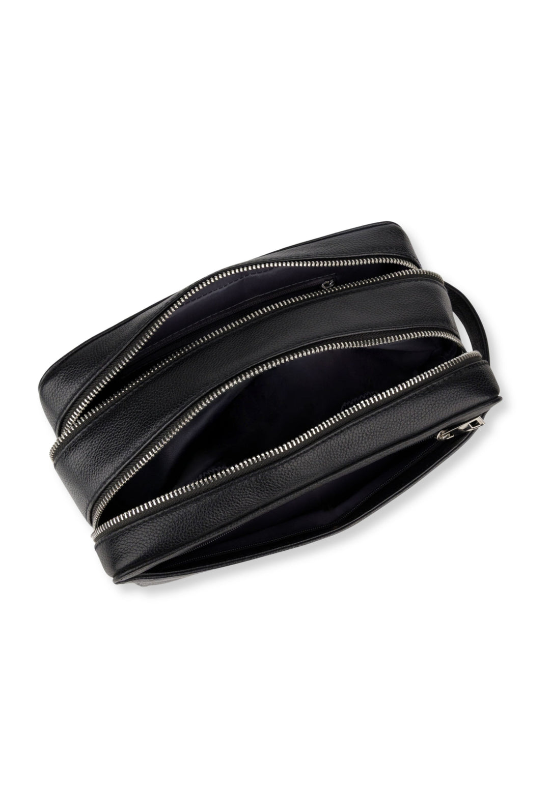 Kulturtasche Leder ATLAS XL Midnight Black