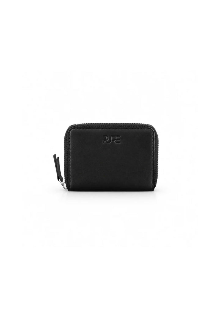 MAIA Mini Geldbörse aus Leder in Deep Black von PURE Studios