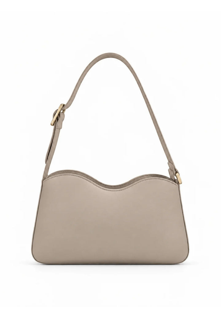 Sac porté épaule en cuir MILEVA - Deep Black