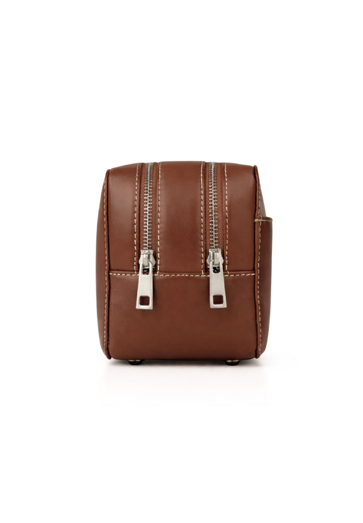 Kulturtasche Leder ATLAS XL Cognac