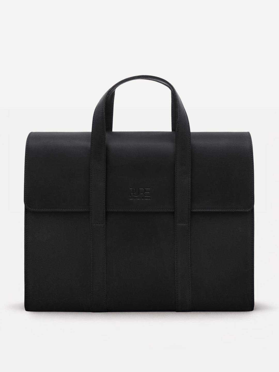 Aktentasche Leder LESATH in Schwarz - elegante Business Leder Aktentasche für Herren mit zeitlosem Design