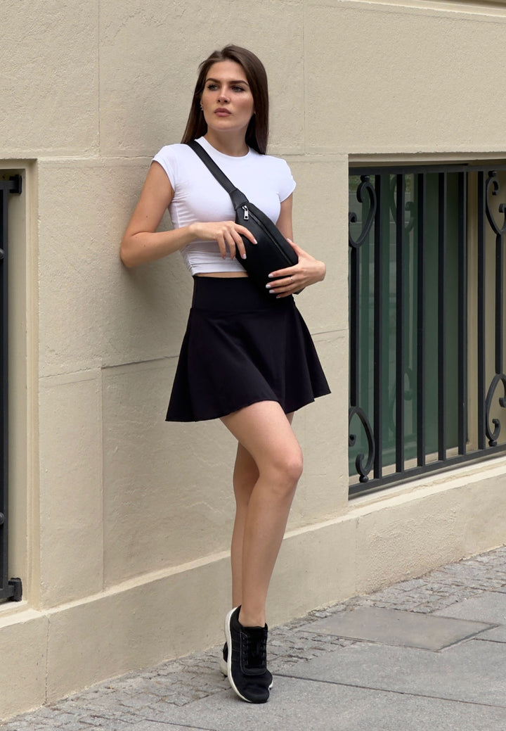 Bauchtasche aus Leder - CAPH in Deep Black