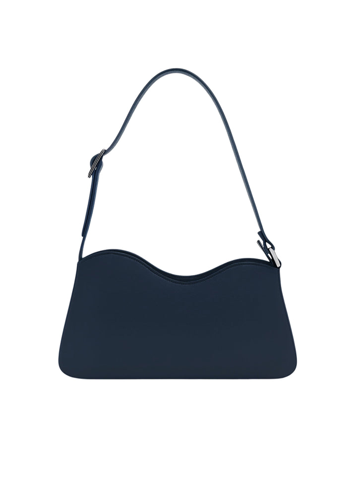 ELARA Schultertasche aus Leder - Storm Blue