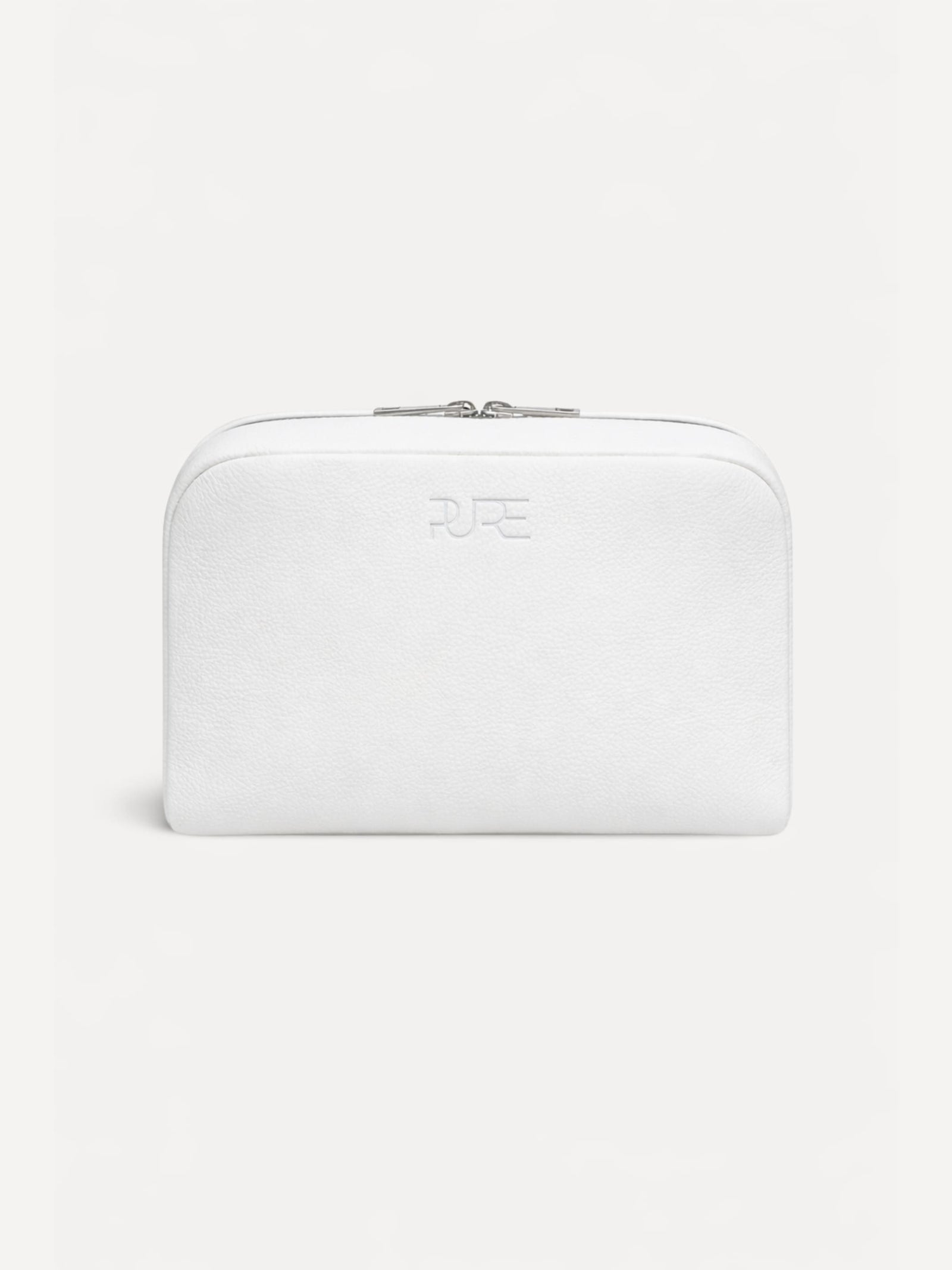 Kosmetiktasche Leder MIRA Ivory White