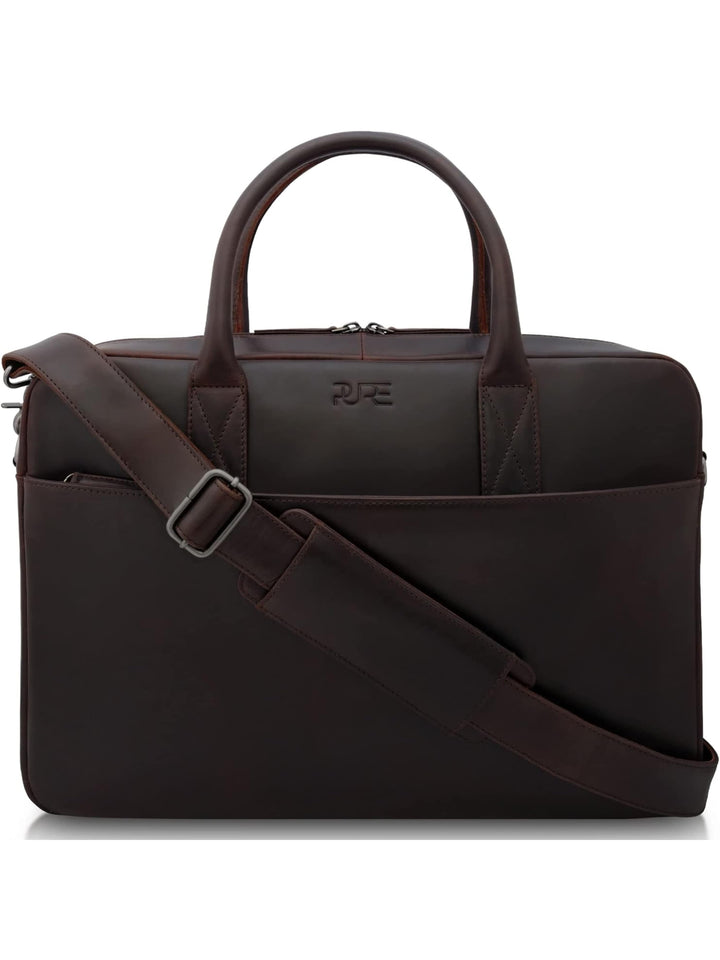 Sacoche pour ordinateur portable en cuir NAOS Chocolat