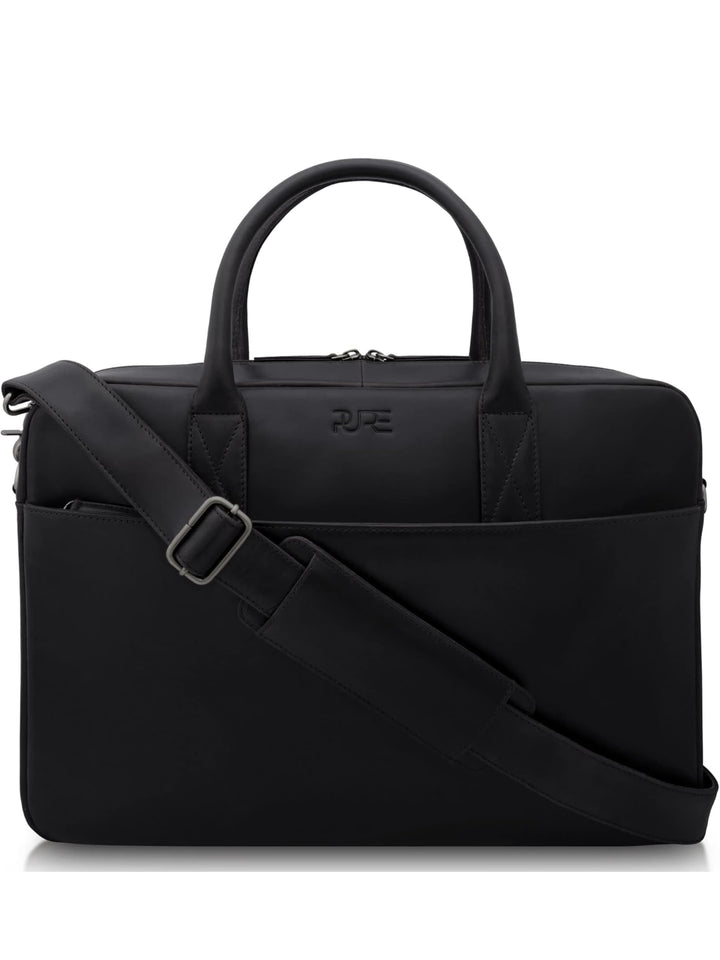 Bolso para portátil de piel NAOS Negro medianoche