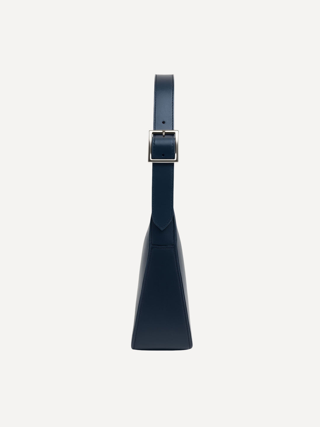 Bolso de hombro de piel MILEVA - Azul tormenta