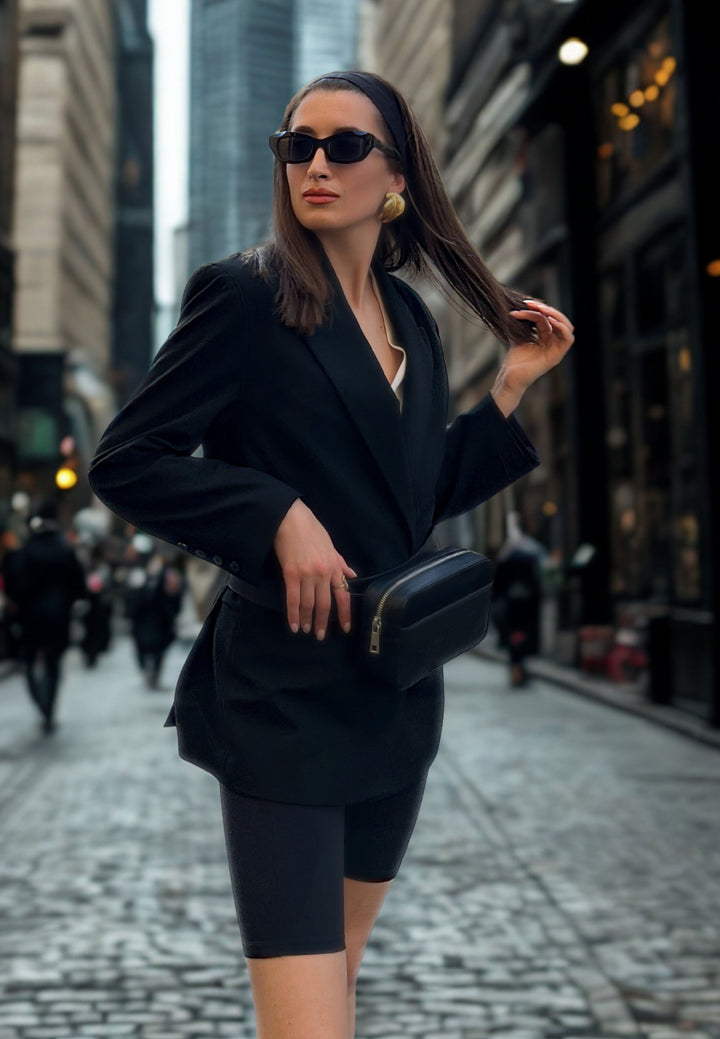 Bauchtasche Leder PALLAS | Midnight Black