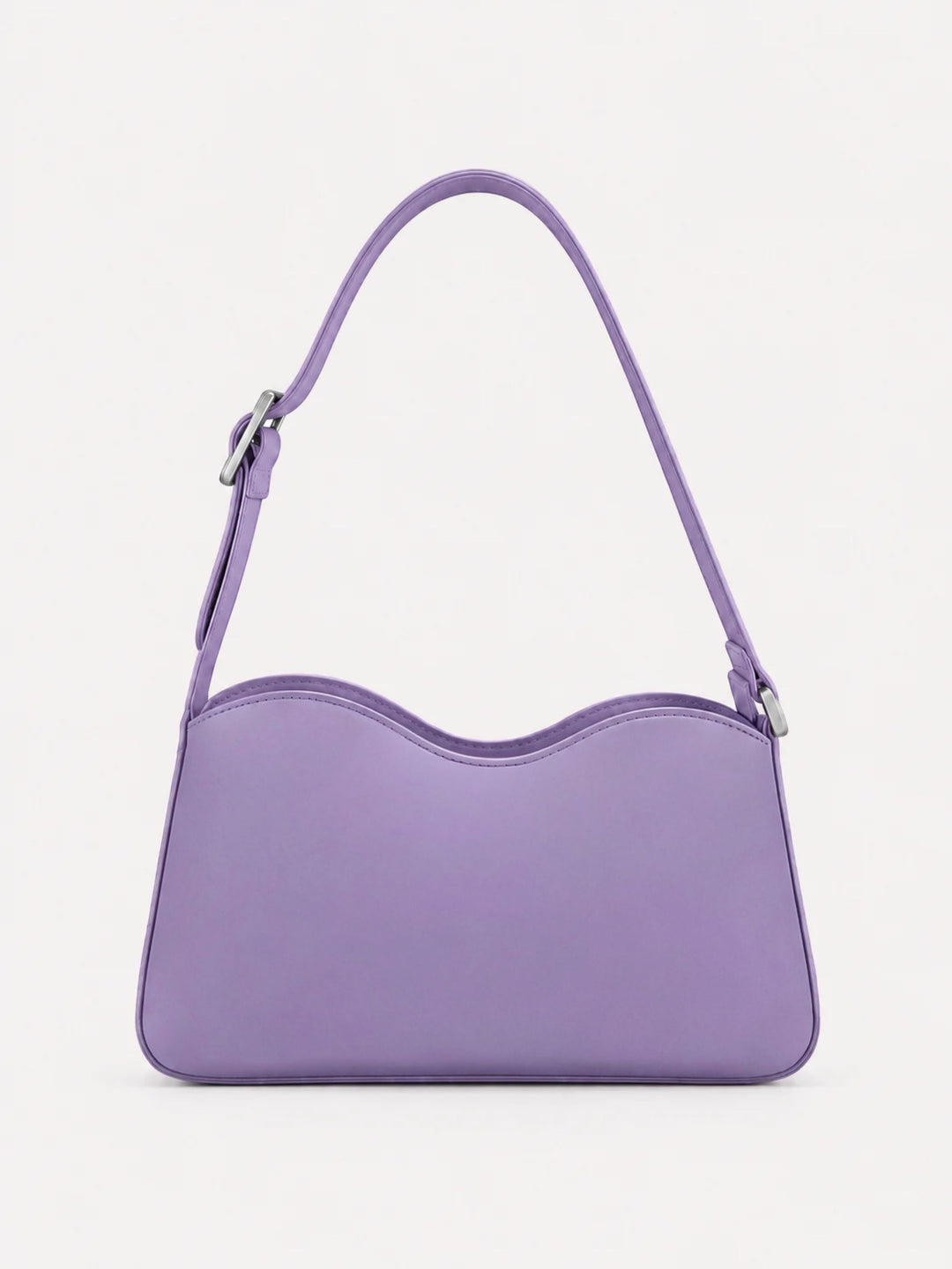 Leather Shoulder Bag MILEVA - Deep Black
