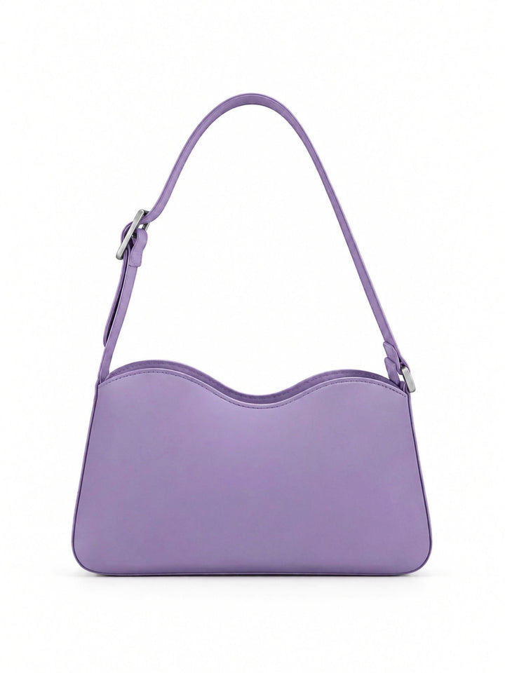 Leather Shoulder Bag MILEVA - Deep Black