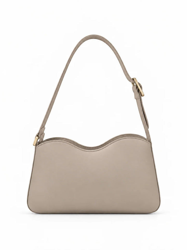 Sac porté épaule en cuir MILEVA - Deep Black