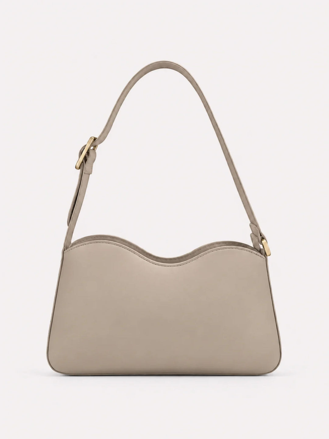 Sac porté épaule en cuir MILEVA - Deep Black