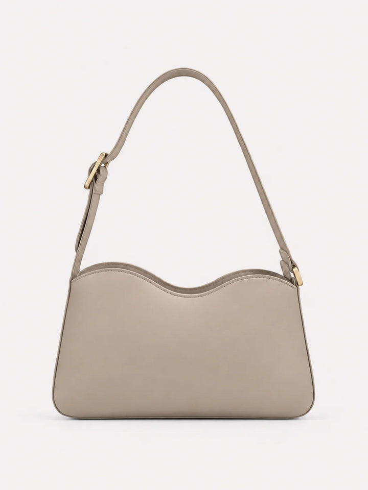 Sac porté épaule en cuir MILEVA - Deep Black