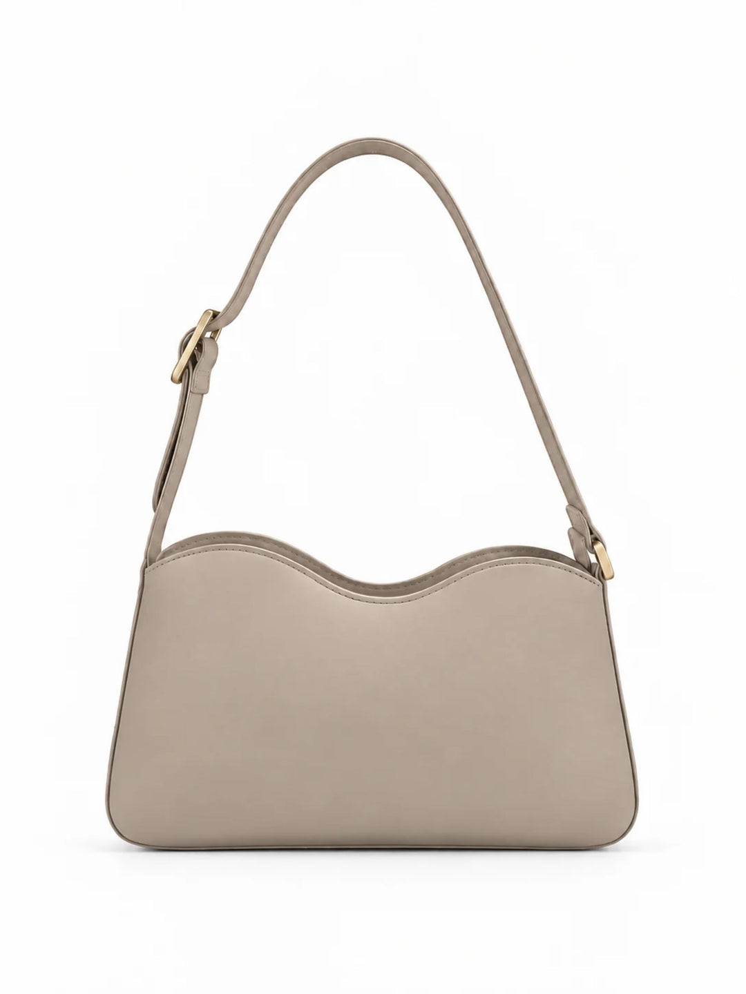 Sac porté épaule en cuir MILEVA - Deep Black