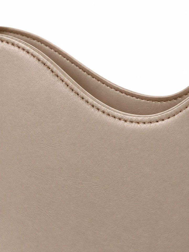 Sac porté épaule en cuir MILEVA - Deep Black