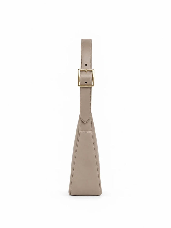 Sac porté épaule en cuir MILEVA - Deep Black