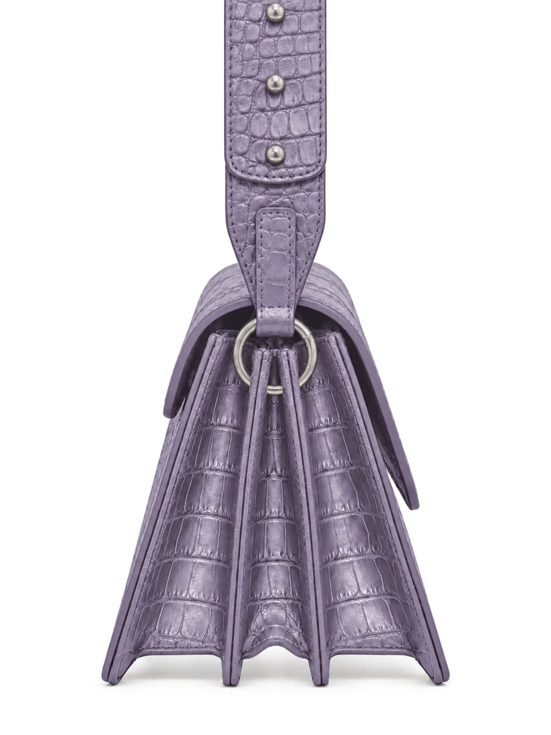Schultertasche Leder OPHELIA Croco Lavender
