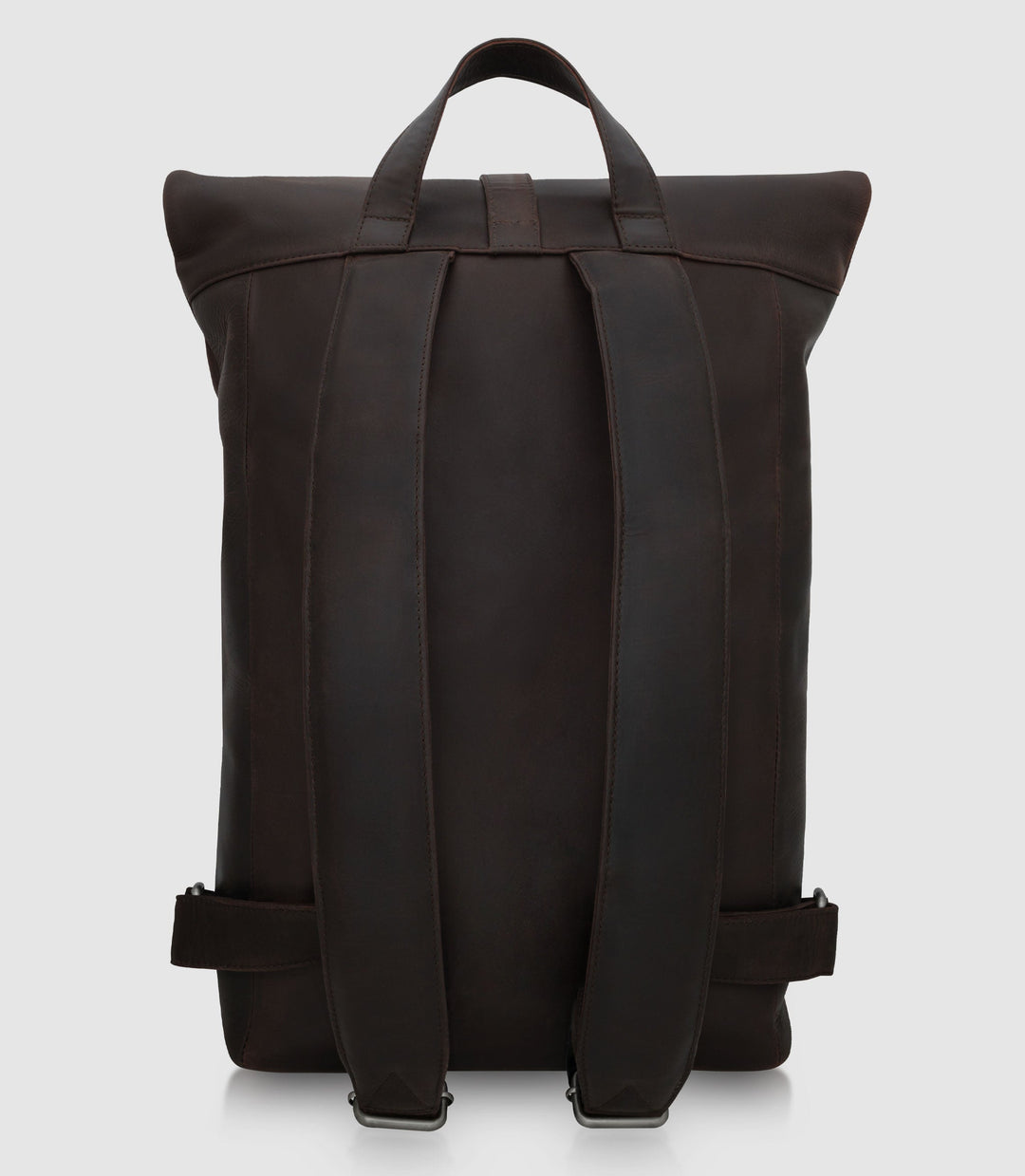 Rolltop Leder Rucksack POLIS Chocolate aus echtem Leder von PURE Leather Studio | PURE Leather Studio